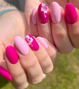 Tropical Leaf Designs Nails