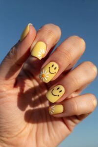Smiley Face Nails