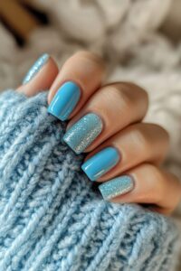 Glitter Accent Nails